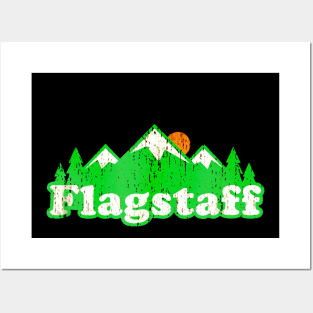 Flagstaff Arizona AZ Shirt Vintage Hiking Mountains Posters and Art